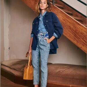 Sézane Austin trouser pant - Le Austin Pantalon - size 34FR 2US color- bleached